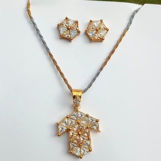Crystal Arrow Pendant Set