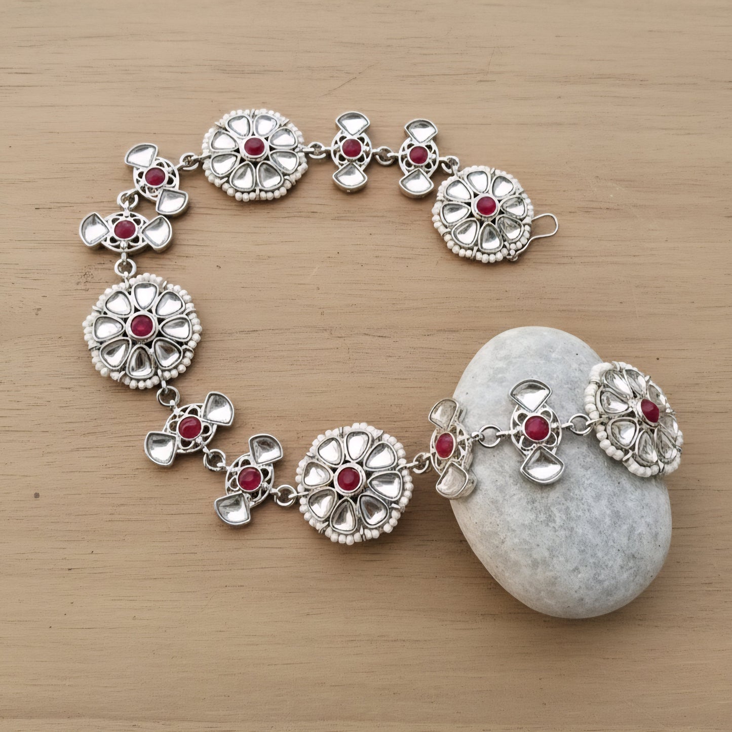Traditional Kundan Matha Patti for Women | Bridal Forehead Headpiece with Red Stones | Wedding & Festive Hair Jewelry