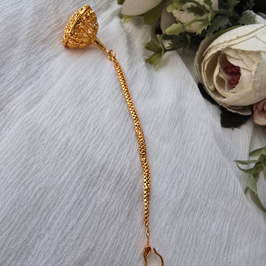 Traditional Gold Plated Borla Maang Tikka for Women | Rajasthani Bridal Borla | Wedding & Festive Forehead Jewelry
