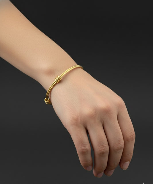 Gold Wire-Wrapped Bangle