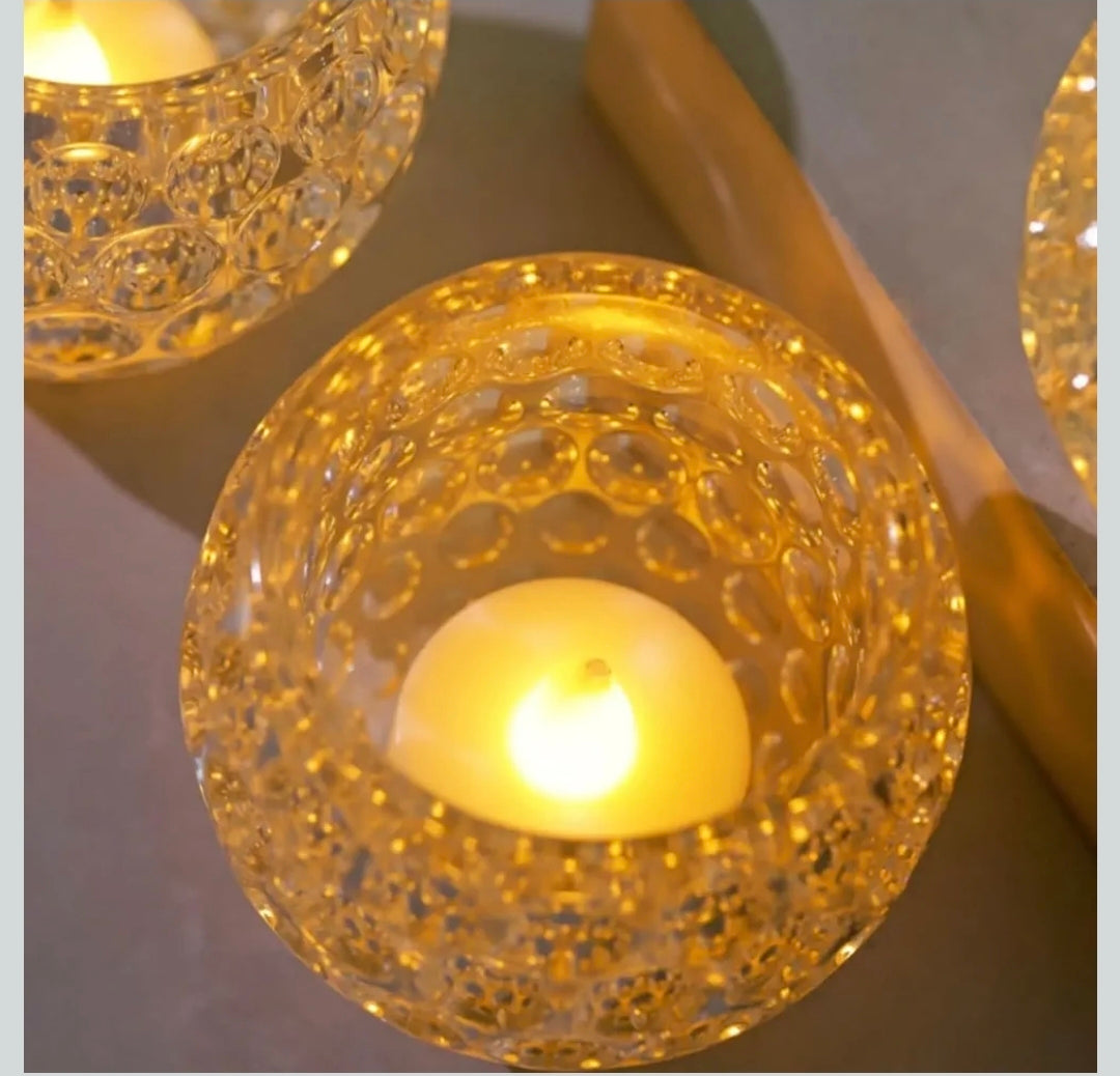 Acrylic Tlight with honeycomb design