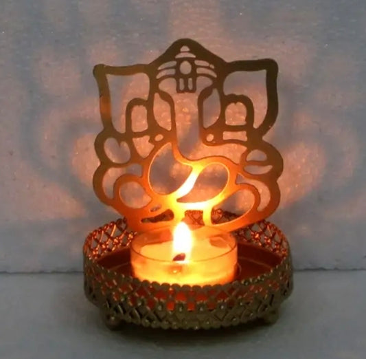 Ganesha Shadow Candle Holder