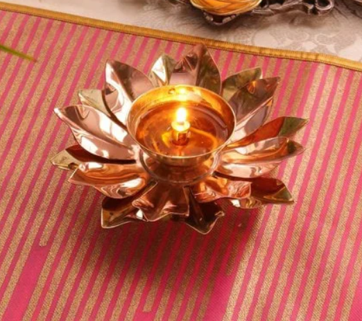 Brass Copper Lotus Diya