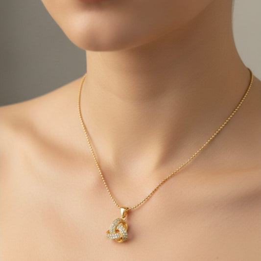 Stone studded Pendant with Chain