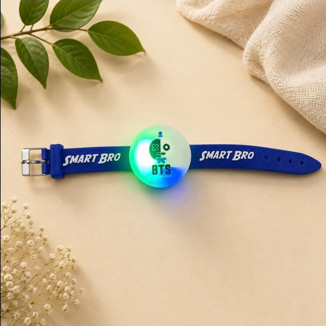 BTS Smart Bro LED Rakhi for Brother | Light-Up Silicone Rakhi