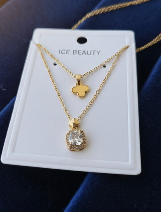 Double Layered Antitarnish Neckpiece