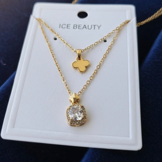 Double Layered Antitarnish Neckpiece