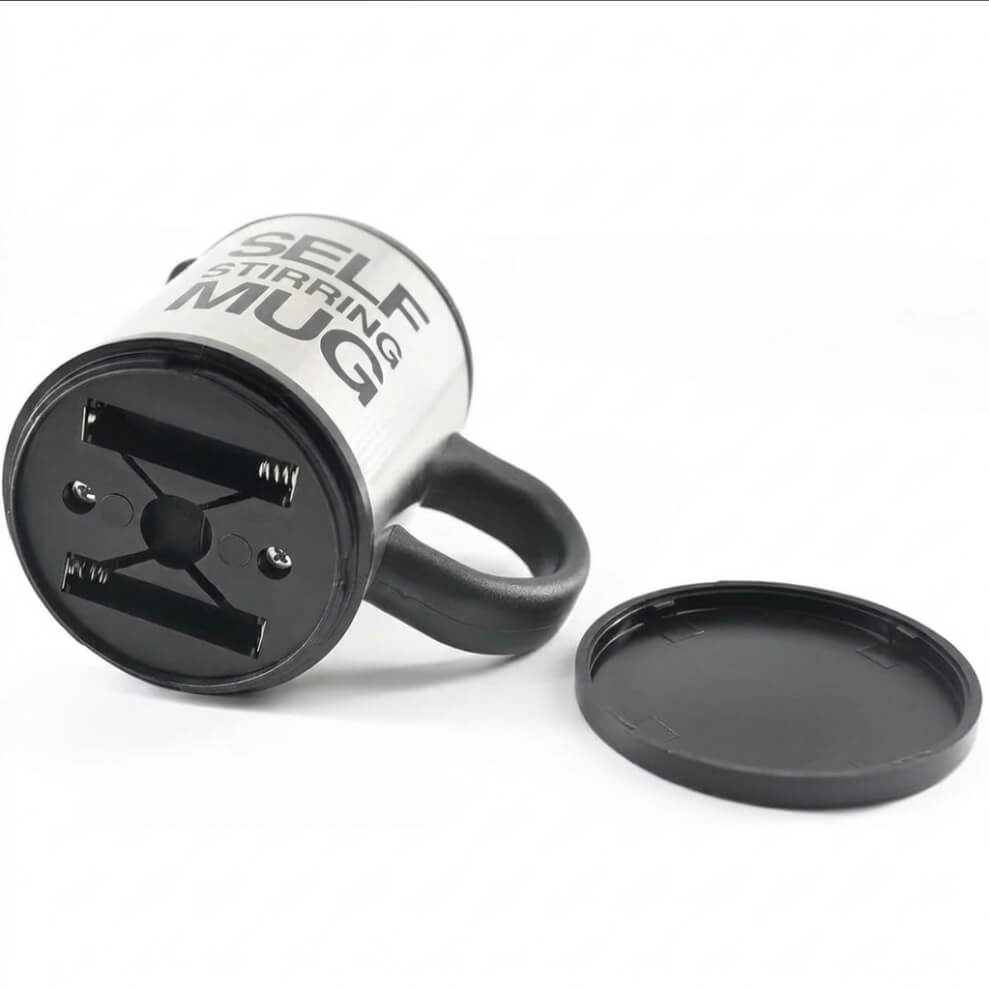 Self Stirring Coffee Mug | Automatic Stainless Steel Mixing Mug with Lid | 450ml