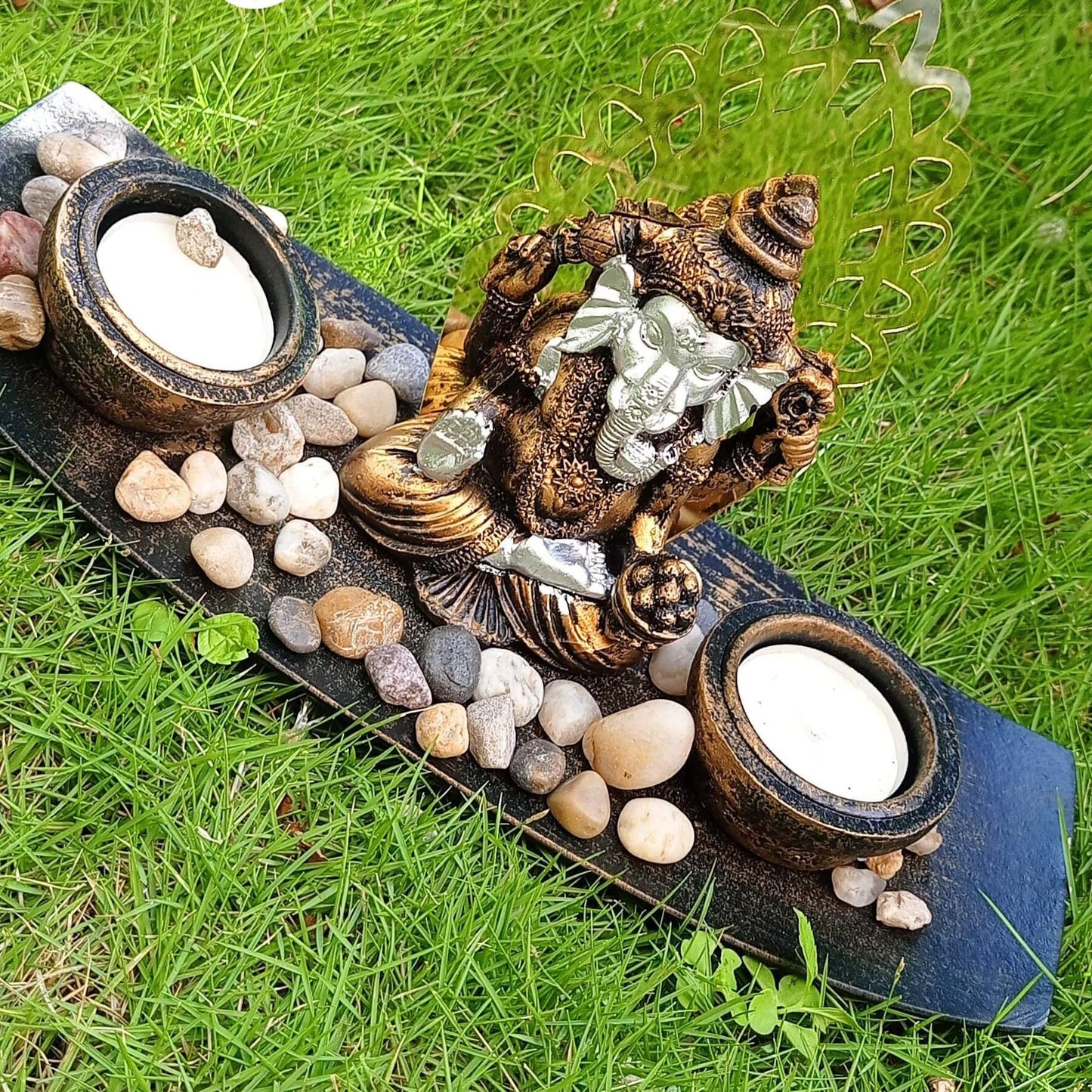 Ganesh Idol with Wax Candles
