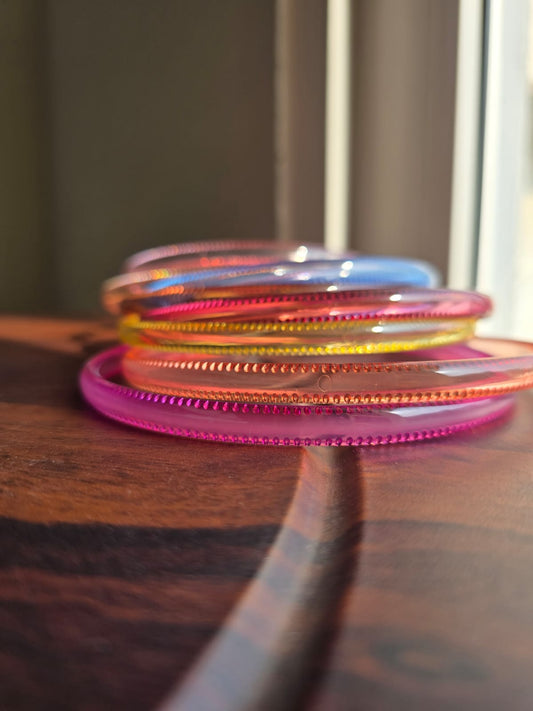 Semi Transparent Plastic Hairbands (Set of 2)