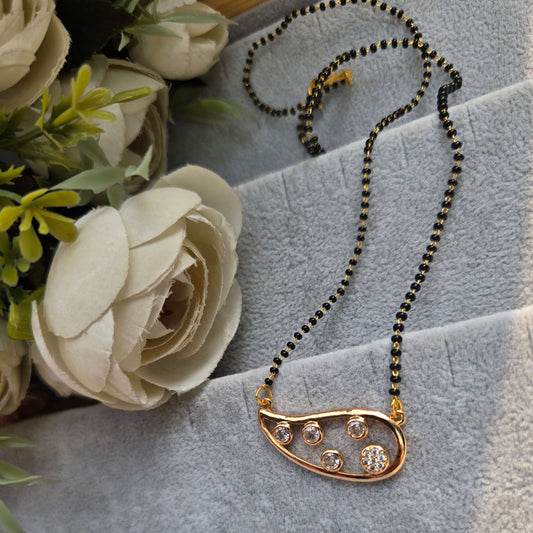 Ambi Shaped Rosegold Mangalsutra