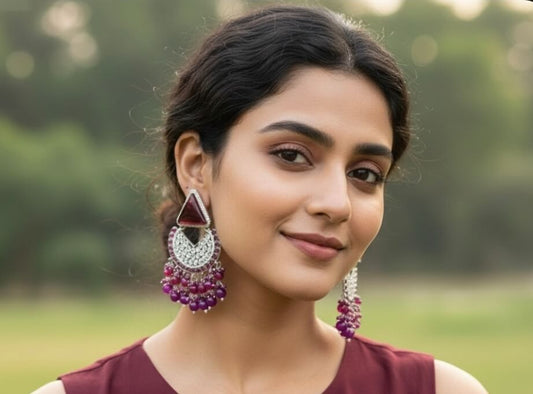 Stone Studded Party Earrings