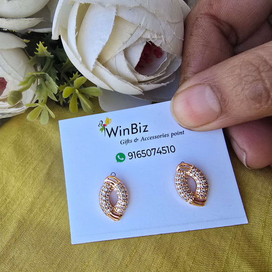 AD studded Rosegold Earrings