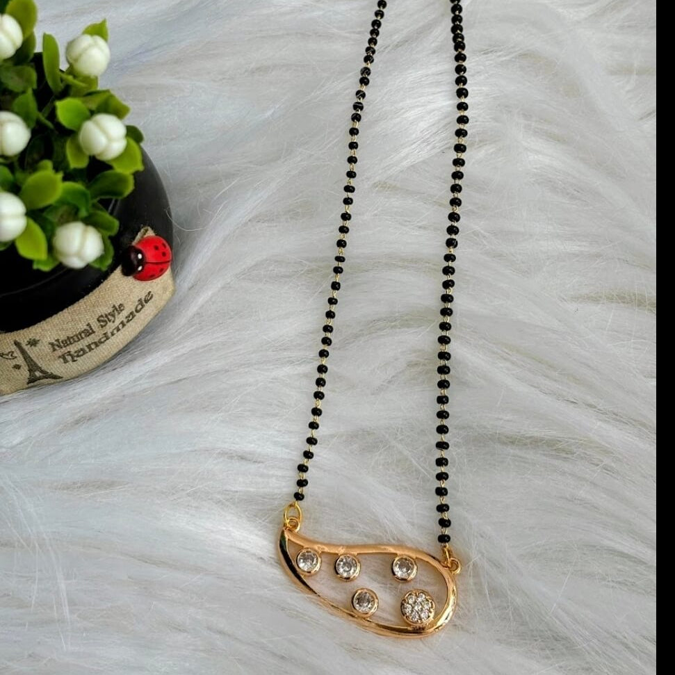 Ambi Shaped Rosegold Mangalsutra