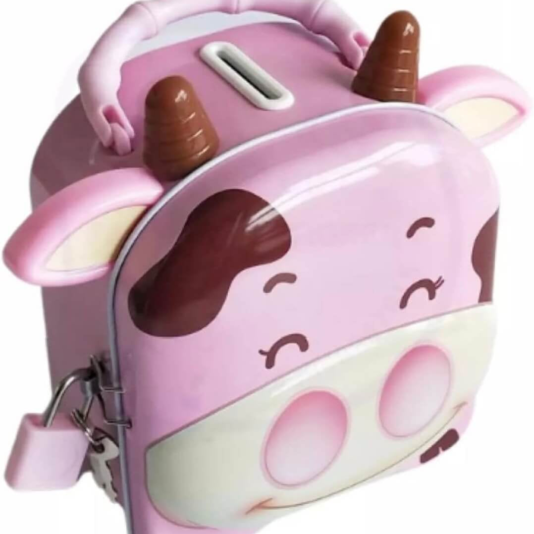 Cute Cartoon Cow Piggy Bank for Kids | Coin Saving Money Bank | Available in 2 Colors