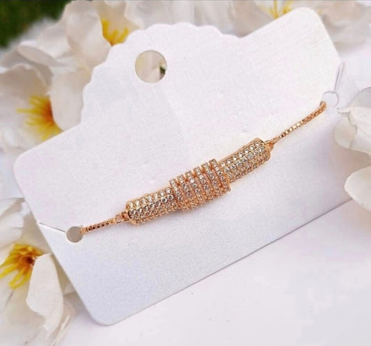 Rose Gold CZ Statement Bracelet | Anti-Tarnish Bracelet