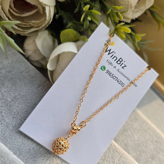Golden Chain with Stone Studded Charm