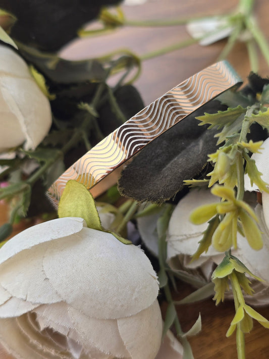 Stainless Steel Wave Print Bracelet