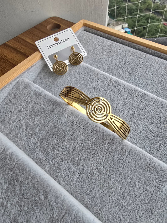 Anti Tarnish Stainless Steel Bracelet earring Combo