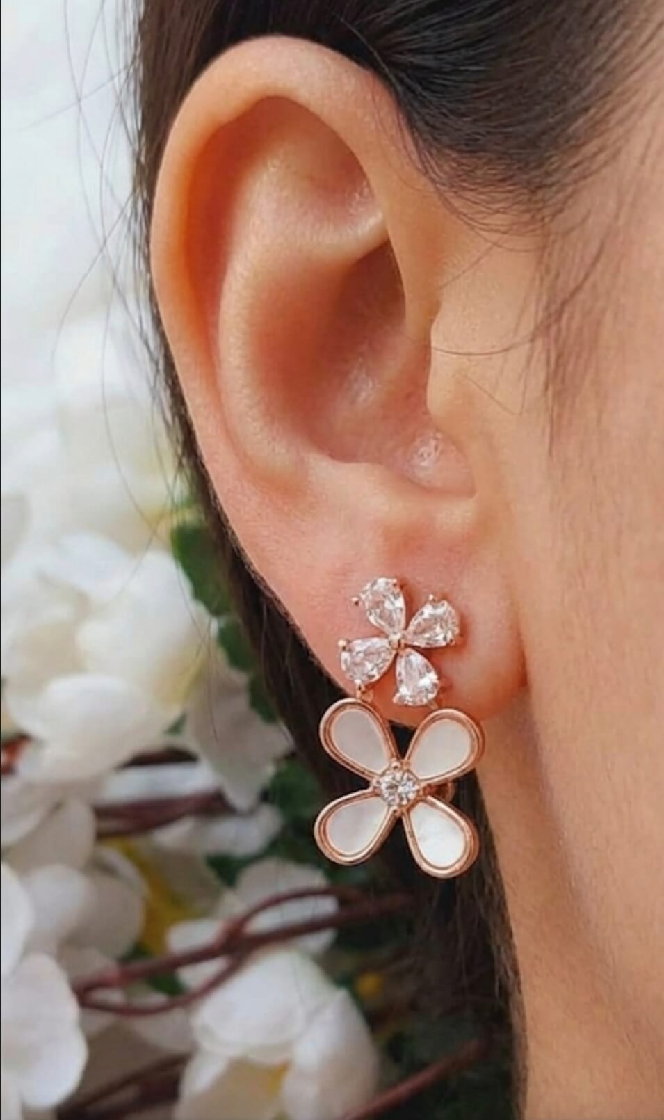 Antitarnish Flower Shaped AD Studs