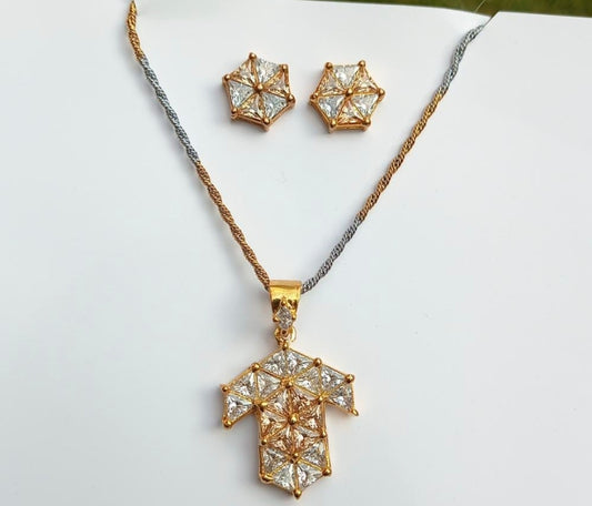 Gold and Silver Pendant Set