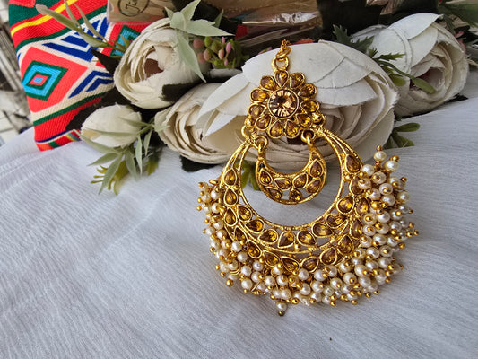 Chand Tikka with Seed Pearls
