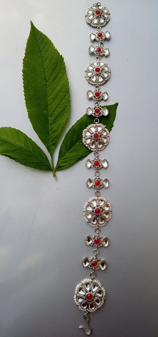 Kundan Matha Patti with ruby stones