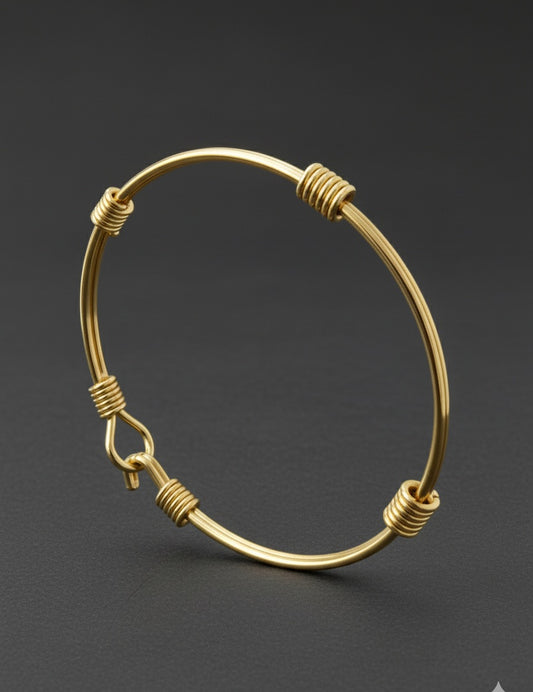 Gold Wire-Wrapped Bangle
