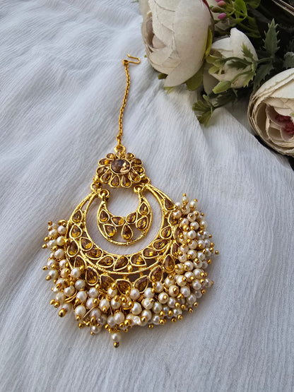 Chand Tikka with Seed Pearls