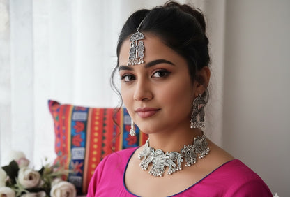 Oxidized Silver Jewelry Set
