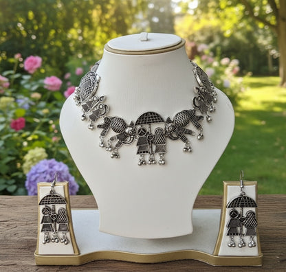 Oxidized Silver Jewelry Set