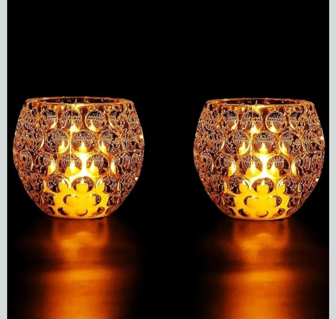 Acrylic Tlight with honeycomb design