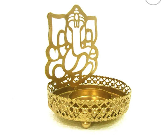 Ganesha Shadow Candle Holder