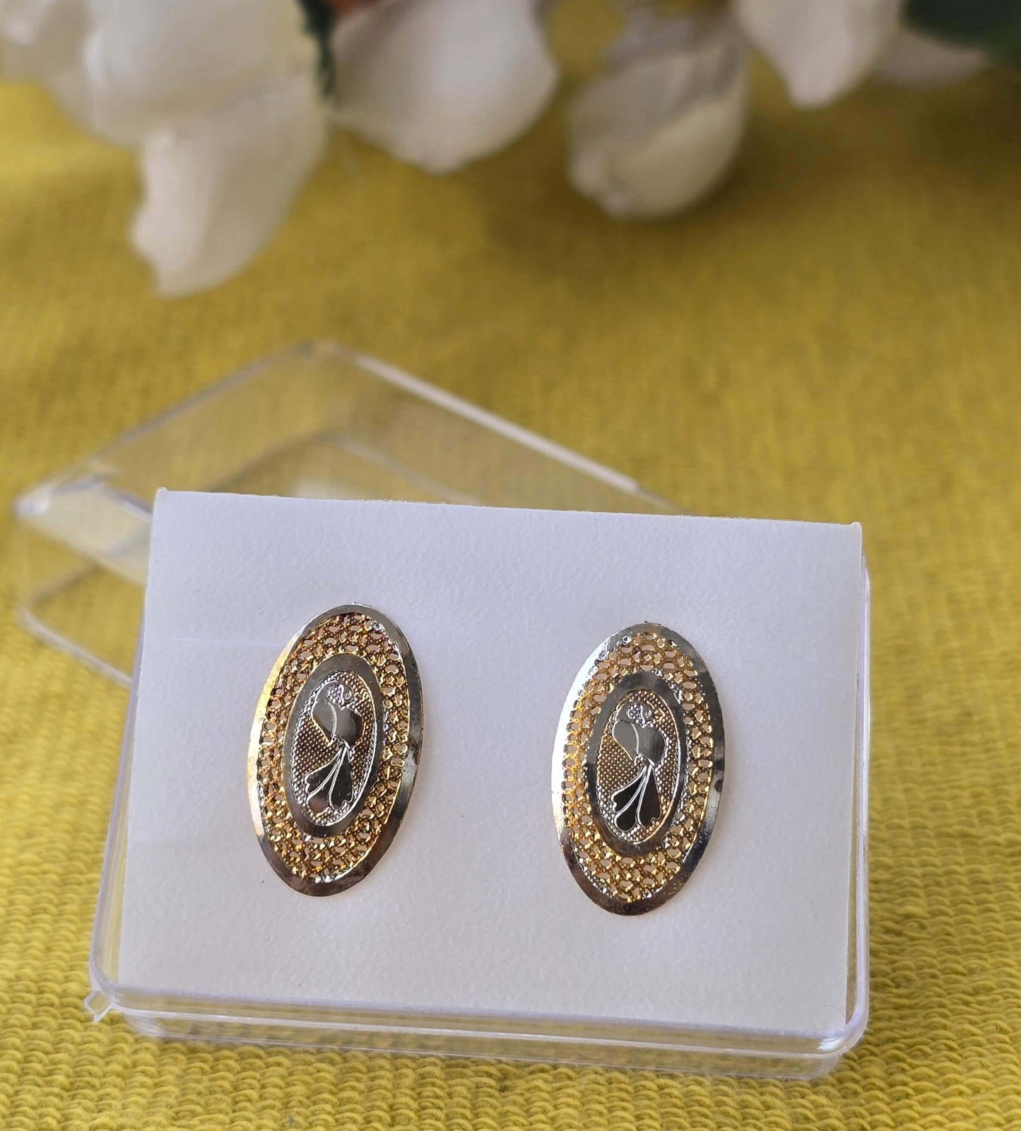 Two tone Traditional Earrings