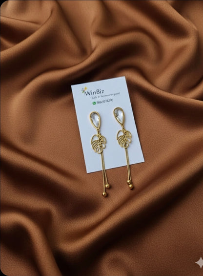 Antitarnish Leaf Drop Earrings
