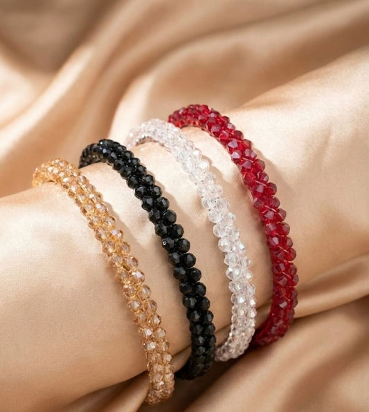 Two lines Crystal Beaded Hairbands