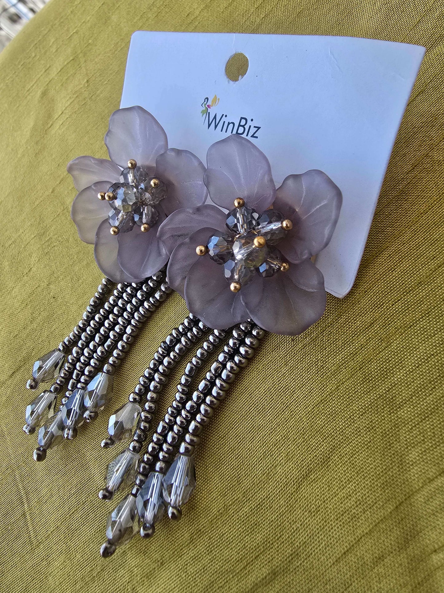 Beautiful beaded Flower Earrings