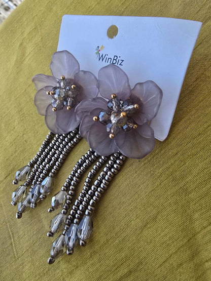 Beautiful beaded Flower Earrings