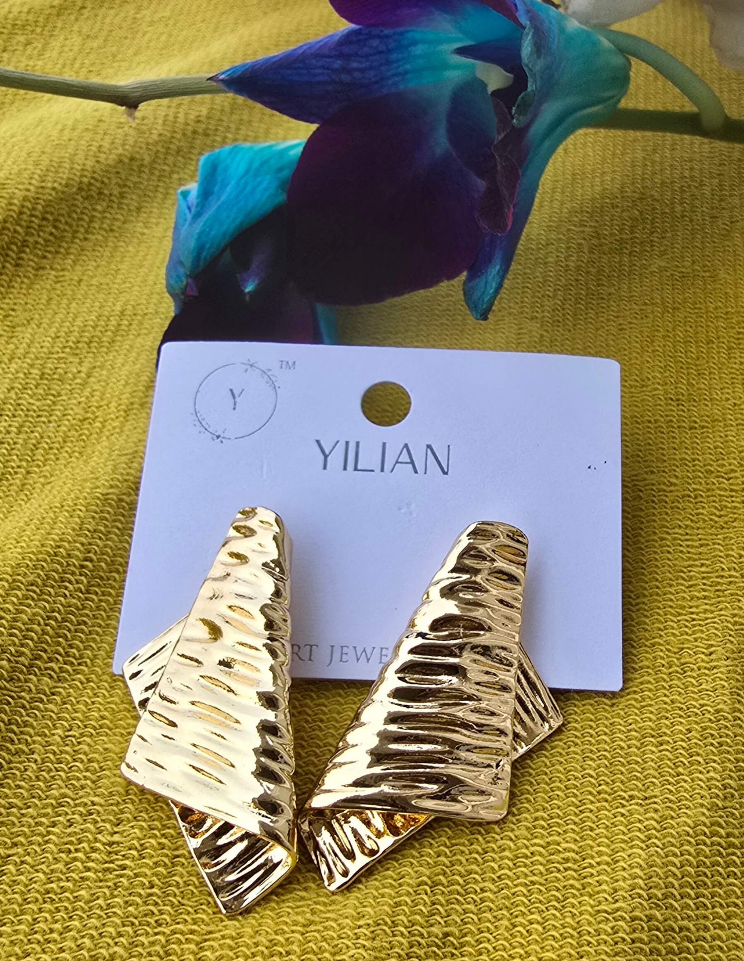 Folded Gold Plated Earrings