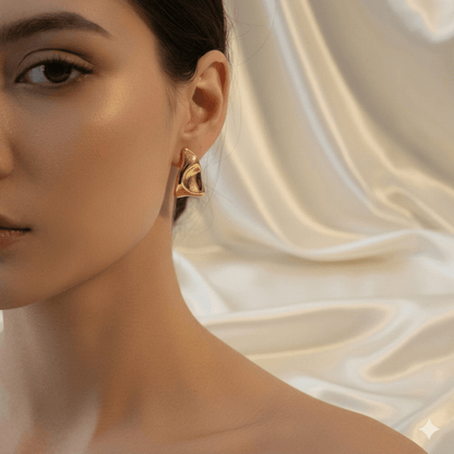 Antitarnish Molten Wave Earrings