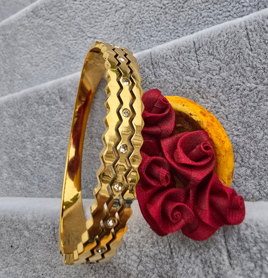 Stainless Steel with Rhinestones