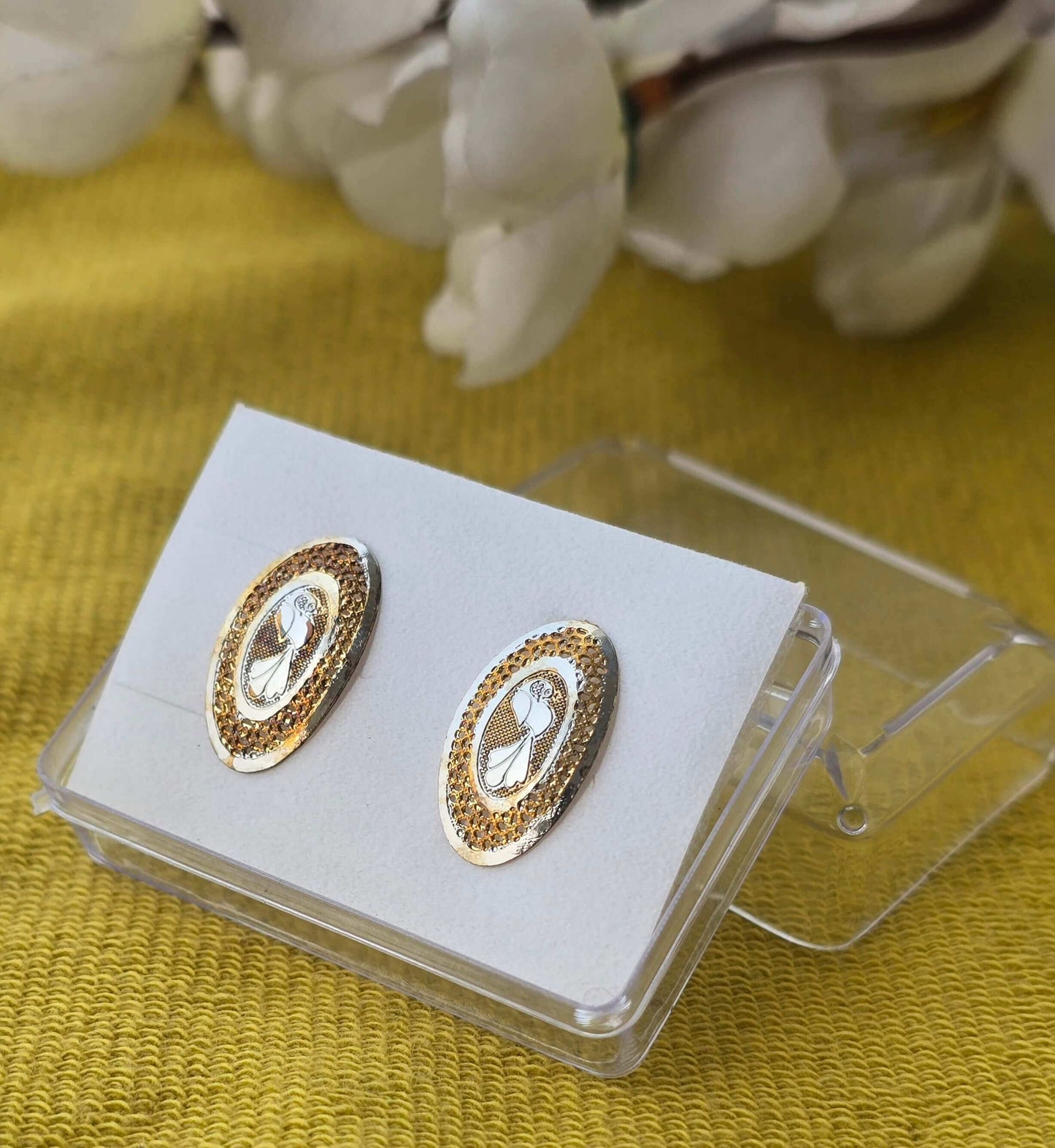 Two tone Traditional Earrings