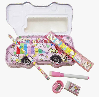 Kitty Metal Pencil Box with Stationary