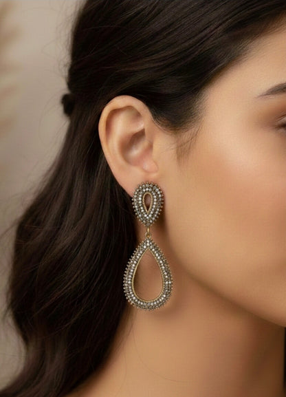 Starry Tear Drop Danglers