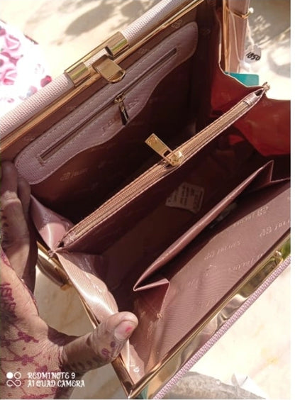JBlues Blush Pink Solid Handbag