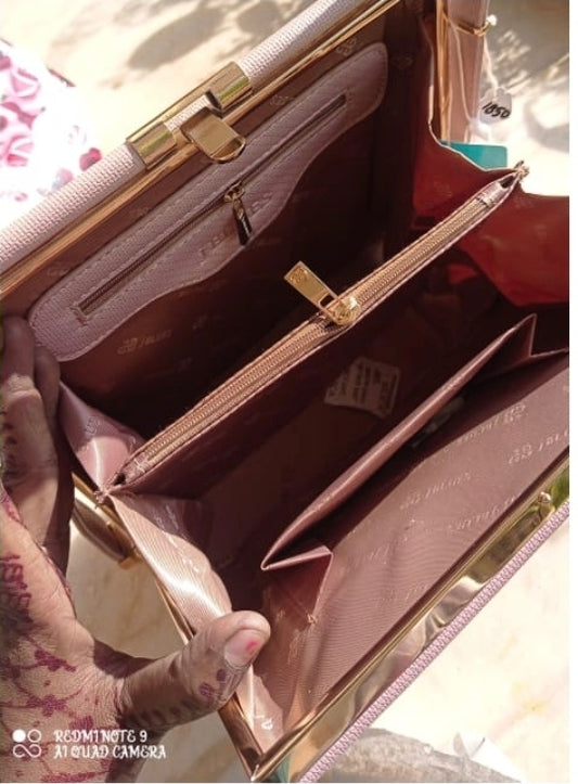 JBlues Blush Pink Solid Handbag