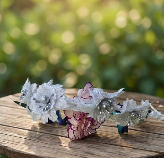 Beautiful Tiara with Beaded Ascent