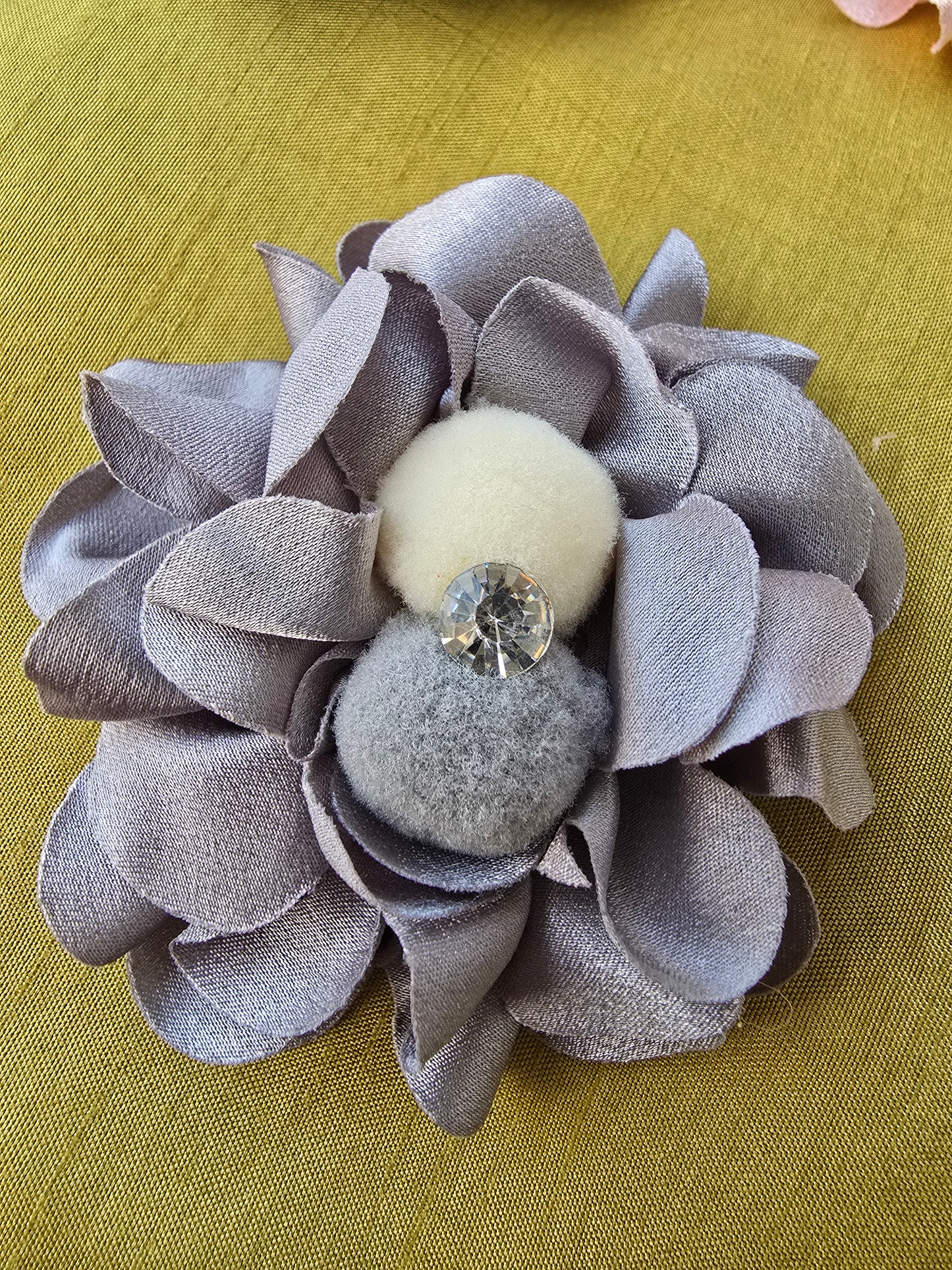 Satin Flower Clips