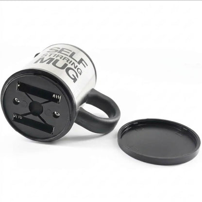 Self Stirring Coffee Mug | Automatic Stainless Steel Mixing Mug with Lid | 450ml