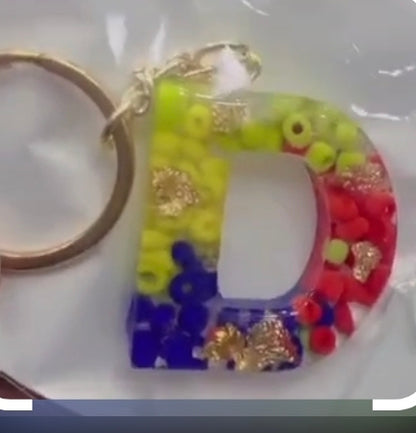 Personalized Alphabet Resin Keychains